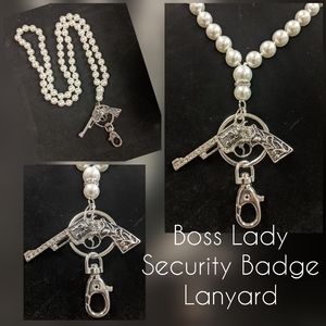 Boss Lady security Badge Lanyard jewlery necklace